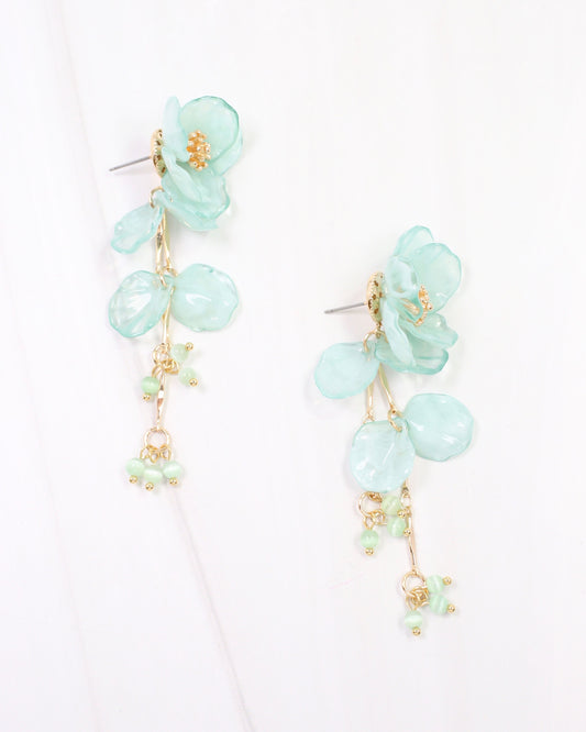 Billings Flower Dangle Earring Turquoise