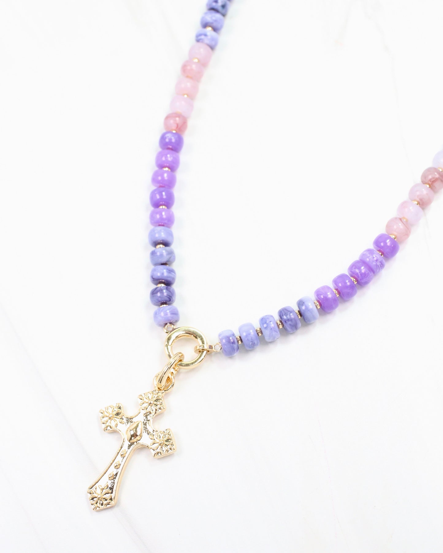 Clarissa Cross Charm Gold