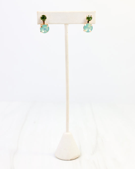 Radcliffe Rhinestone Earring Mint Opal