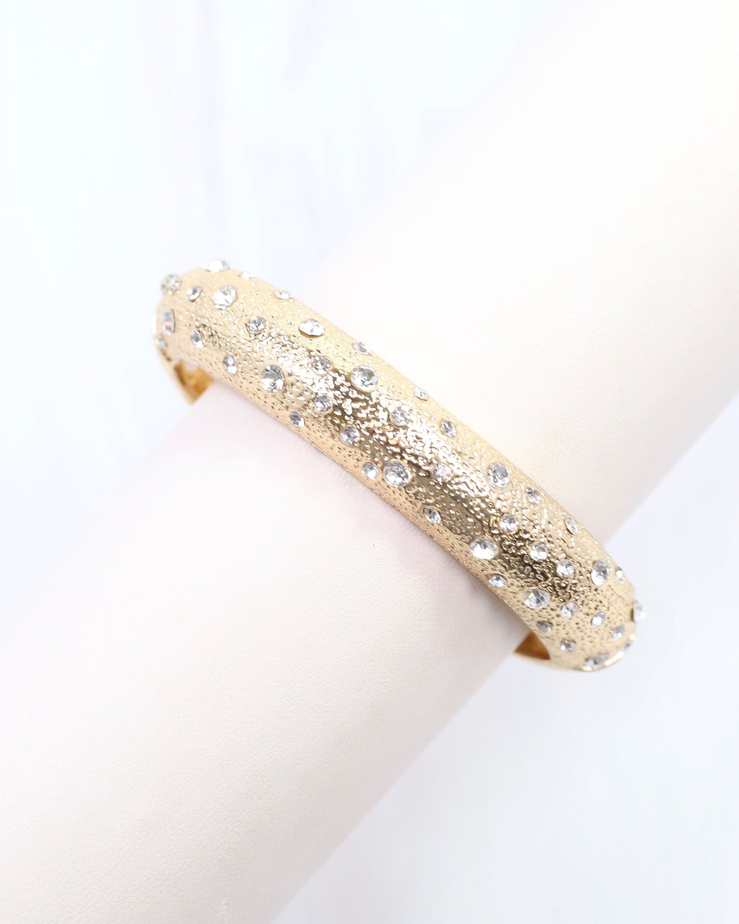 Danice Textured Gold Bracelet Clear