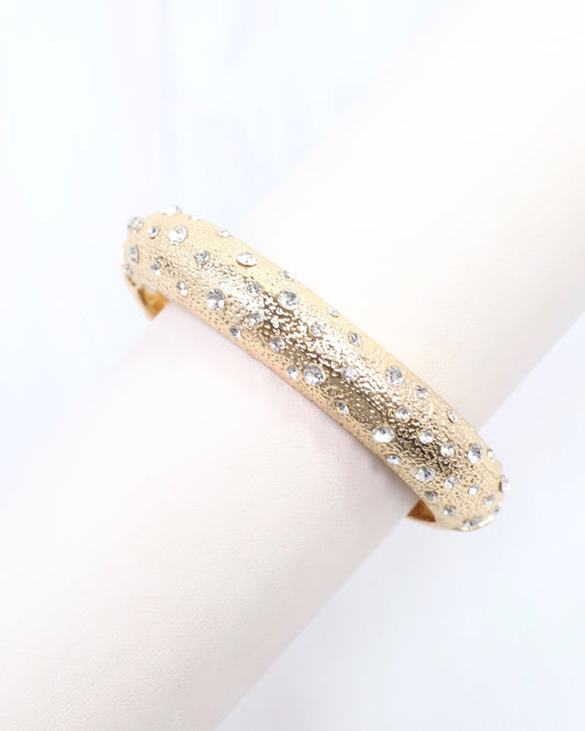 Danice Textured Gold Bracelet Clear