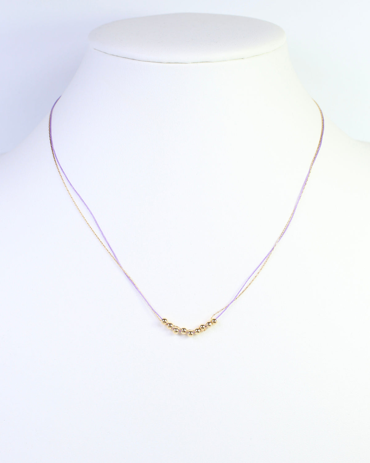 Odette Mini Cord Necklace Purple