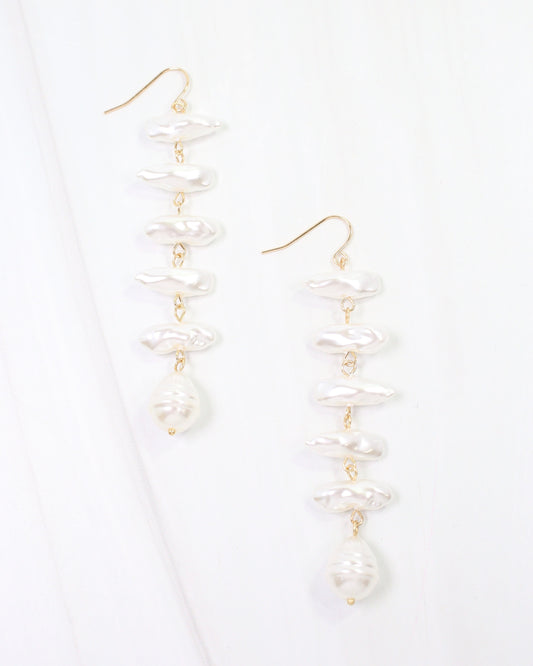 Durant Pearl Dangle Earring Cream