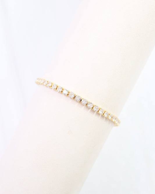 Luna Medium CZ Tennis Bracelet WR Gold