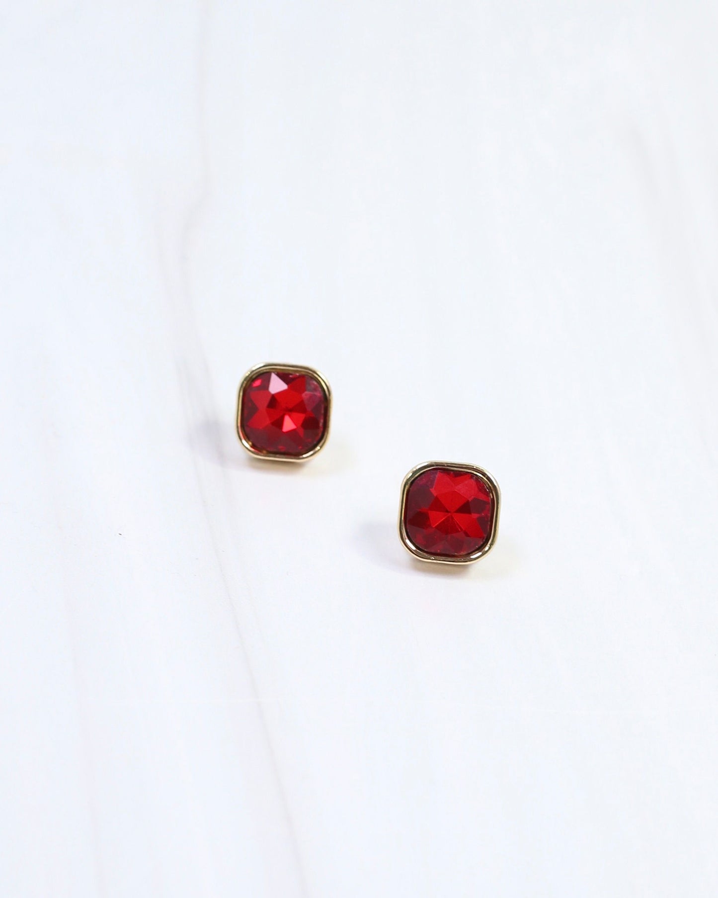 Fontaine Crystal Stud Red