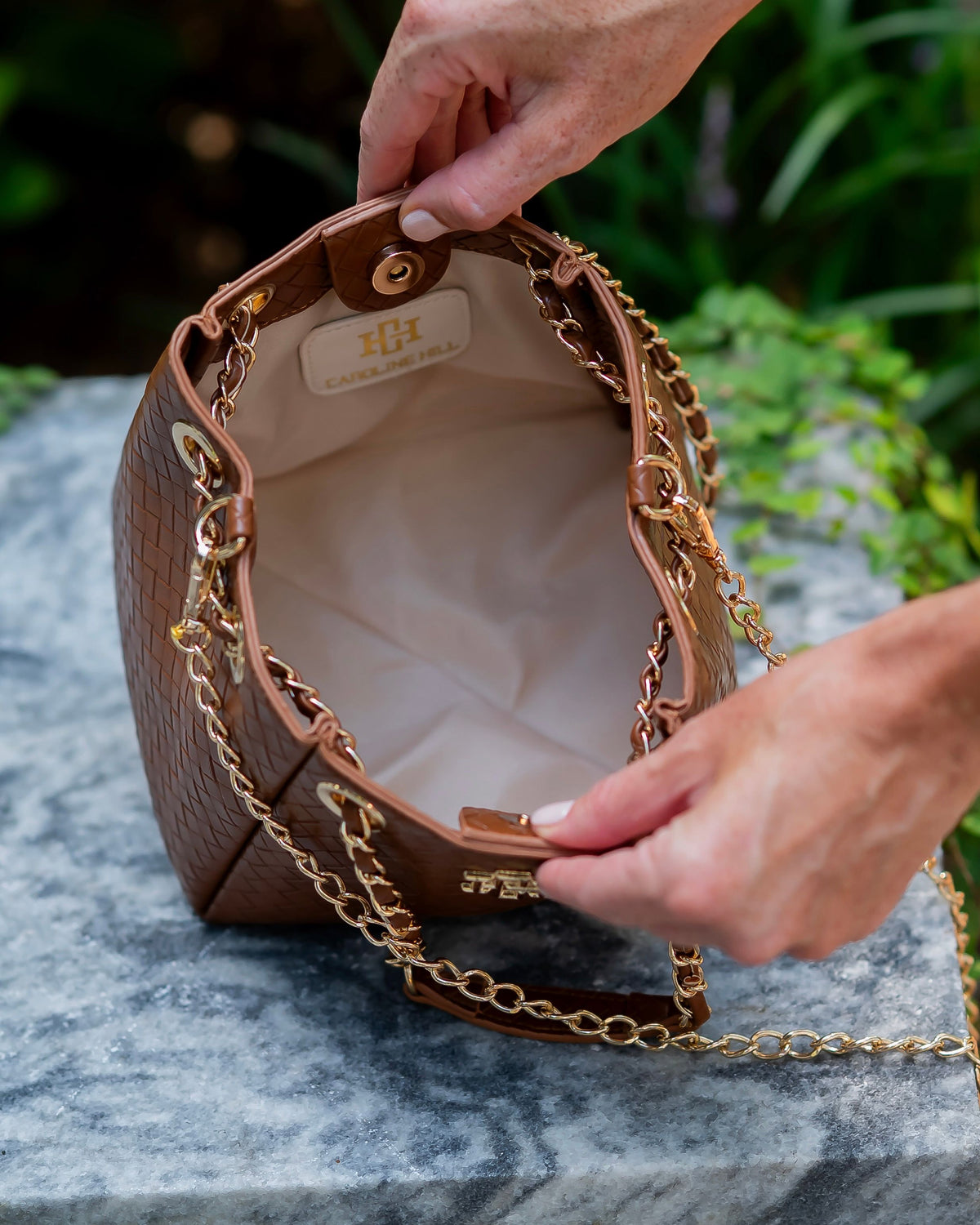 Lainey Mini Tote Woven Saddle