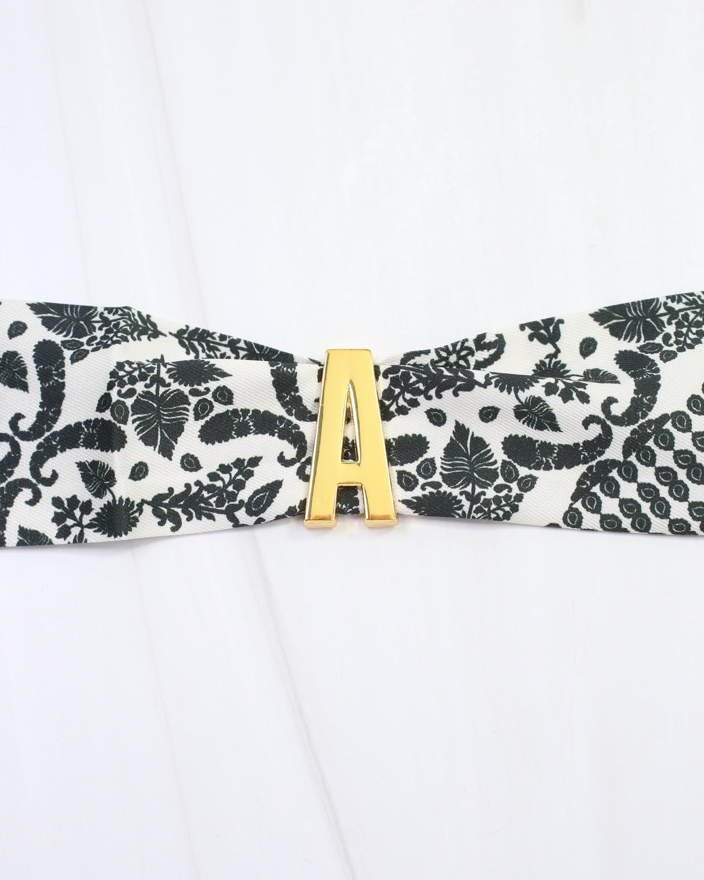 Arlett Initial Scarf Slide A Gold