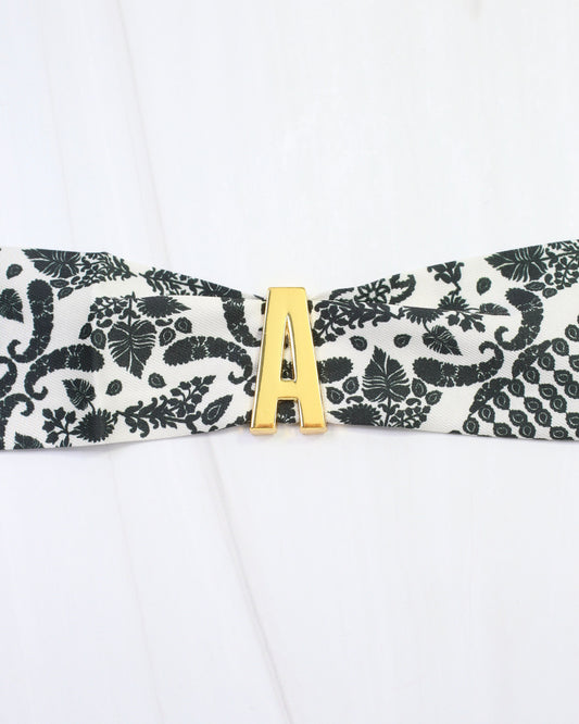 Arlett Initial Scarf Slide A Gold
