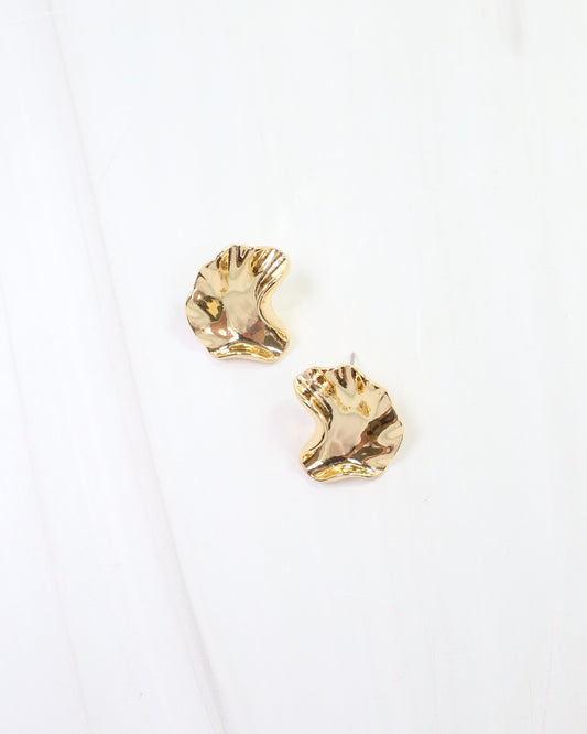 Chico Wavy Stud Earring Gold