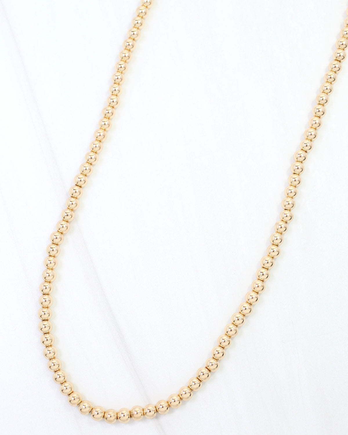 Bimini 5mm Bead Necklace Gold