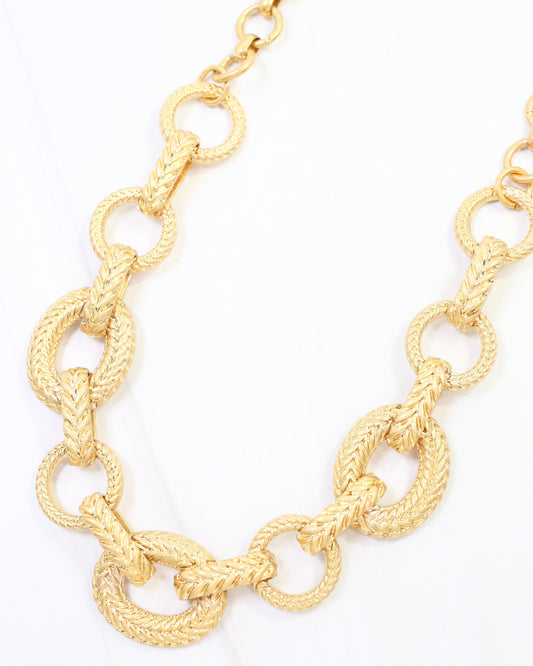 Herringbone Textured Chain Necklace WRVG