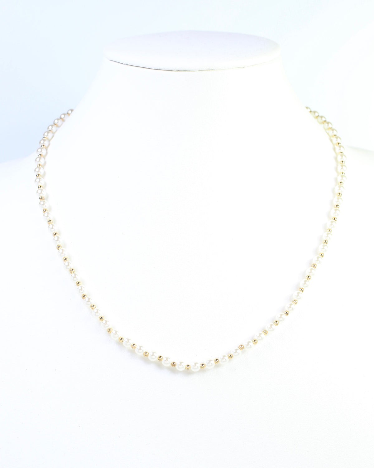Petersen Small Pearl Beaded Necklace Gold