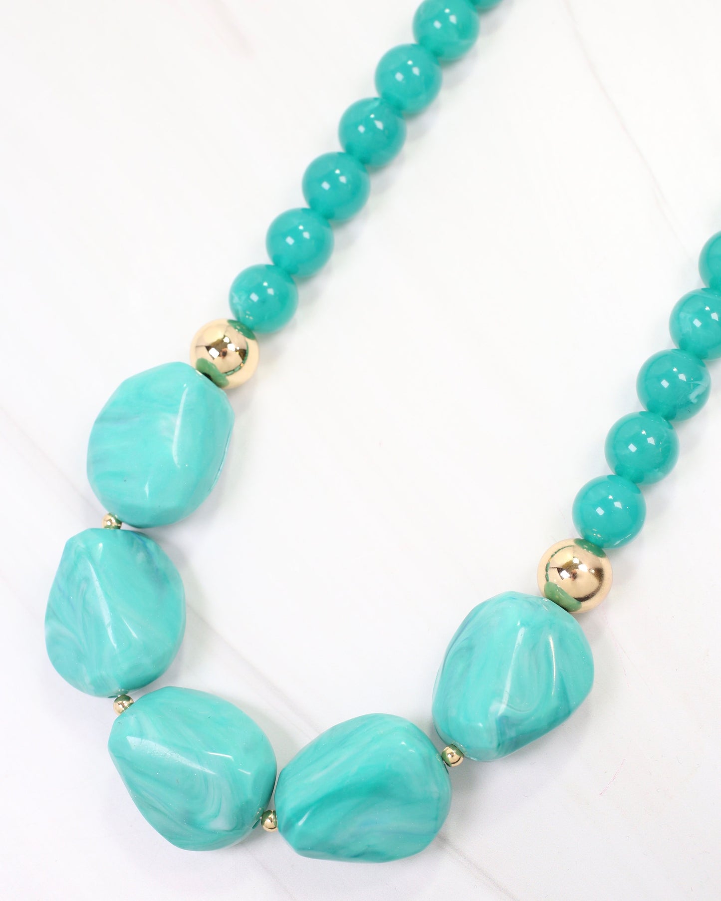 Emmitsburg Stone Beaded Necklace Turquoise