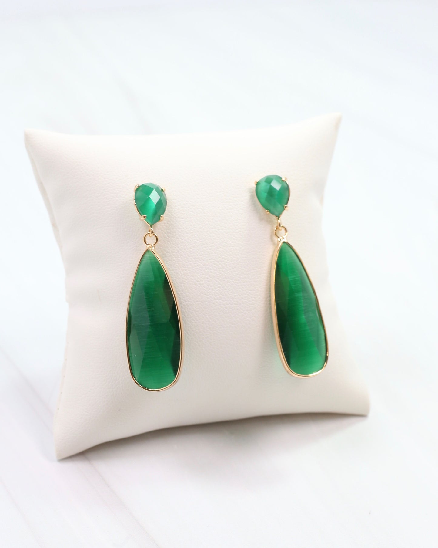 Jonsey Dangle Post Earring Green
