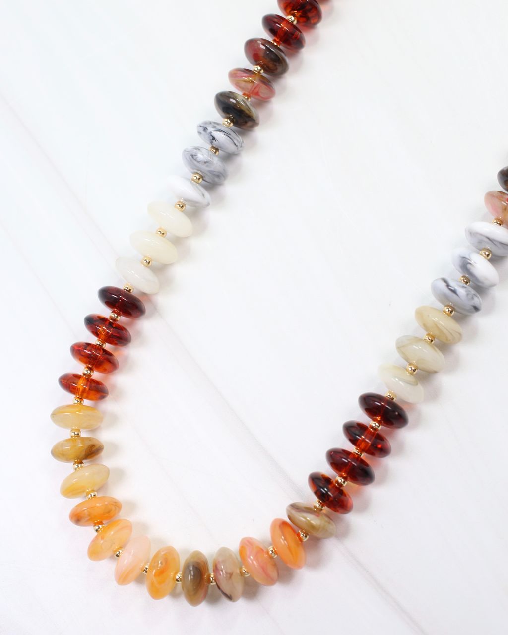 Belfast Stone Beaded Necklace Natural Multi