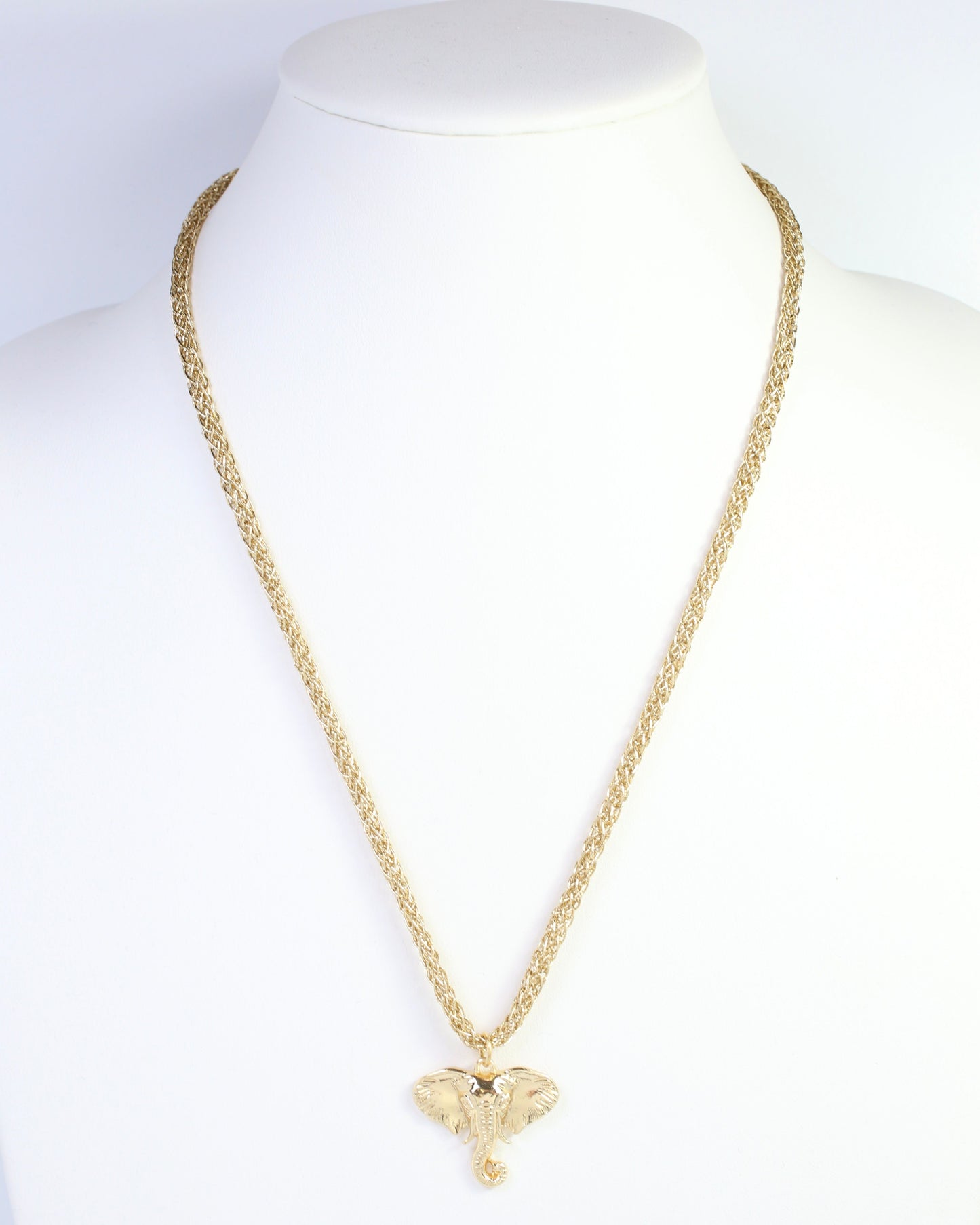 Corie Cord Necklace Elephant Gold