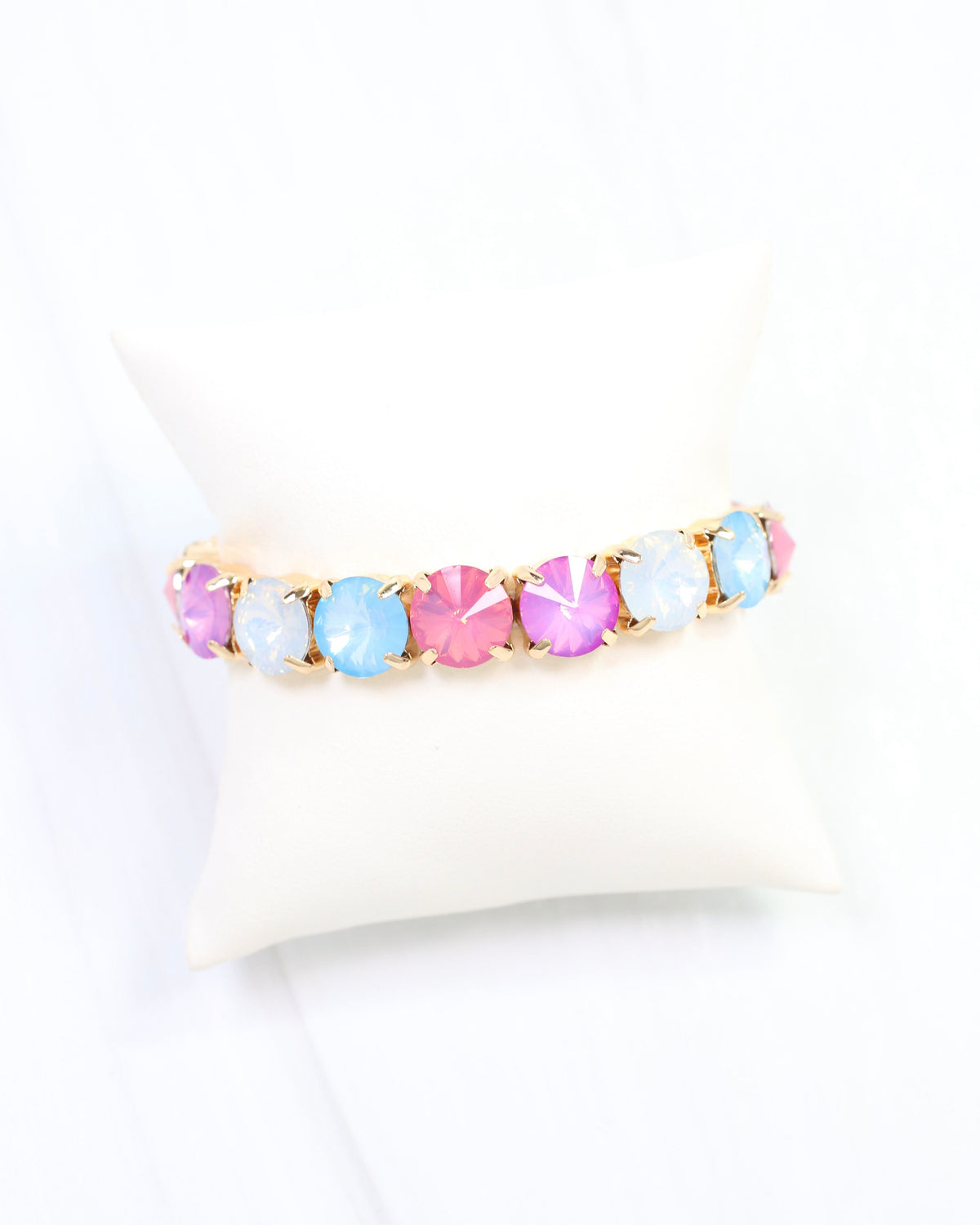 Harper Rhinestone Stretch Bracelet Gumdrop Multi