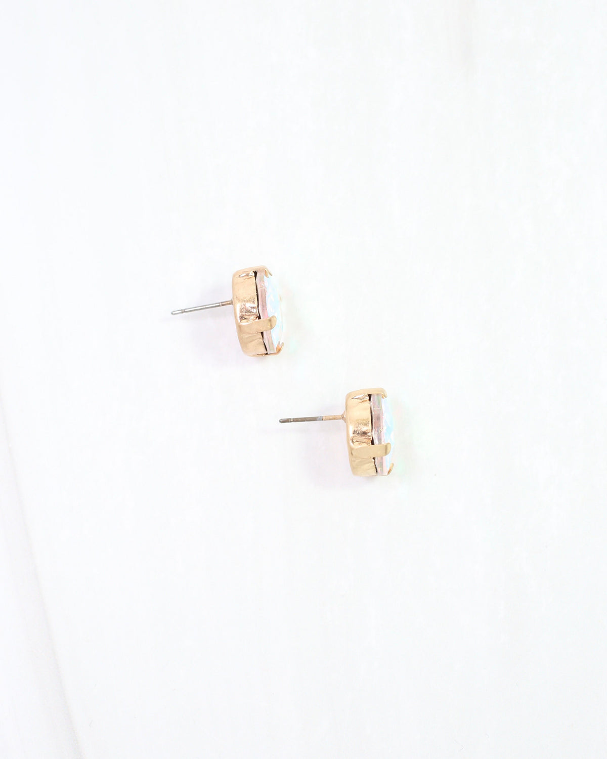 Andi Large Rhinestone Stud Earring Pink AB