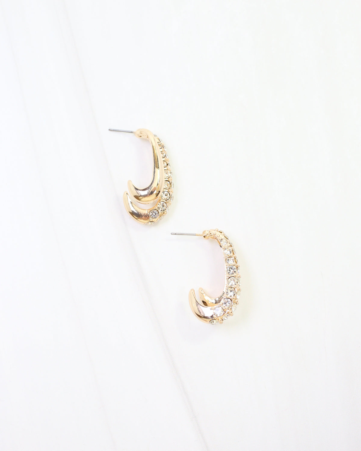Louisa CZ Hoop Earring Gold