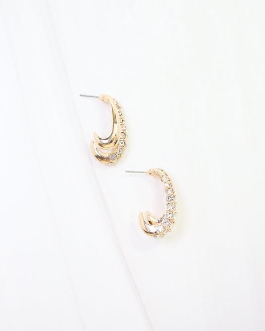 Louisa CZ Hoop Earring Gold