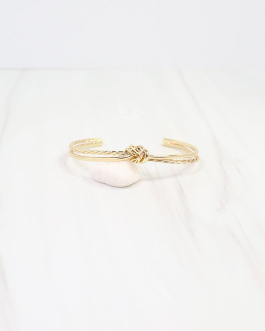 Hammonds Knot Cuff Bracelet Gold