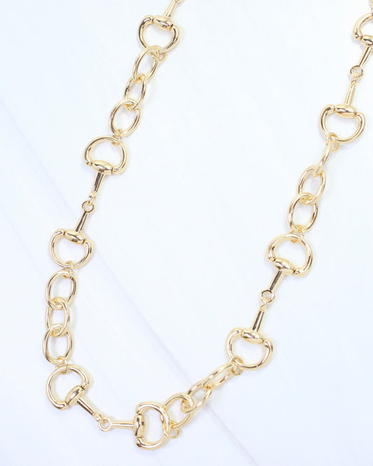 Eloisa Equestrian Link Necklace Gold