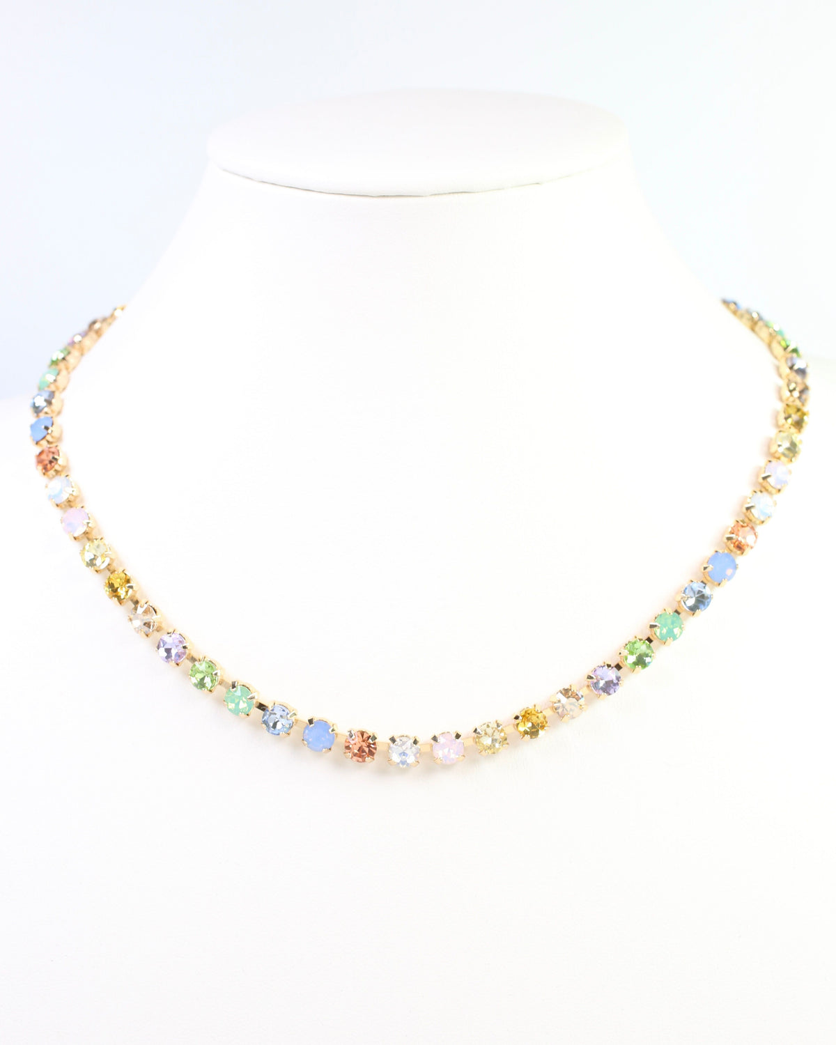 Jackson Crystal Necklace Lavender Multi