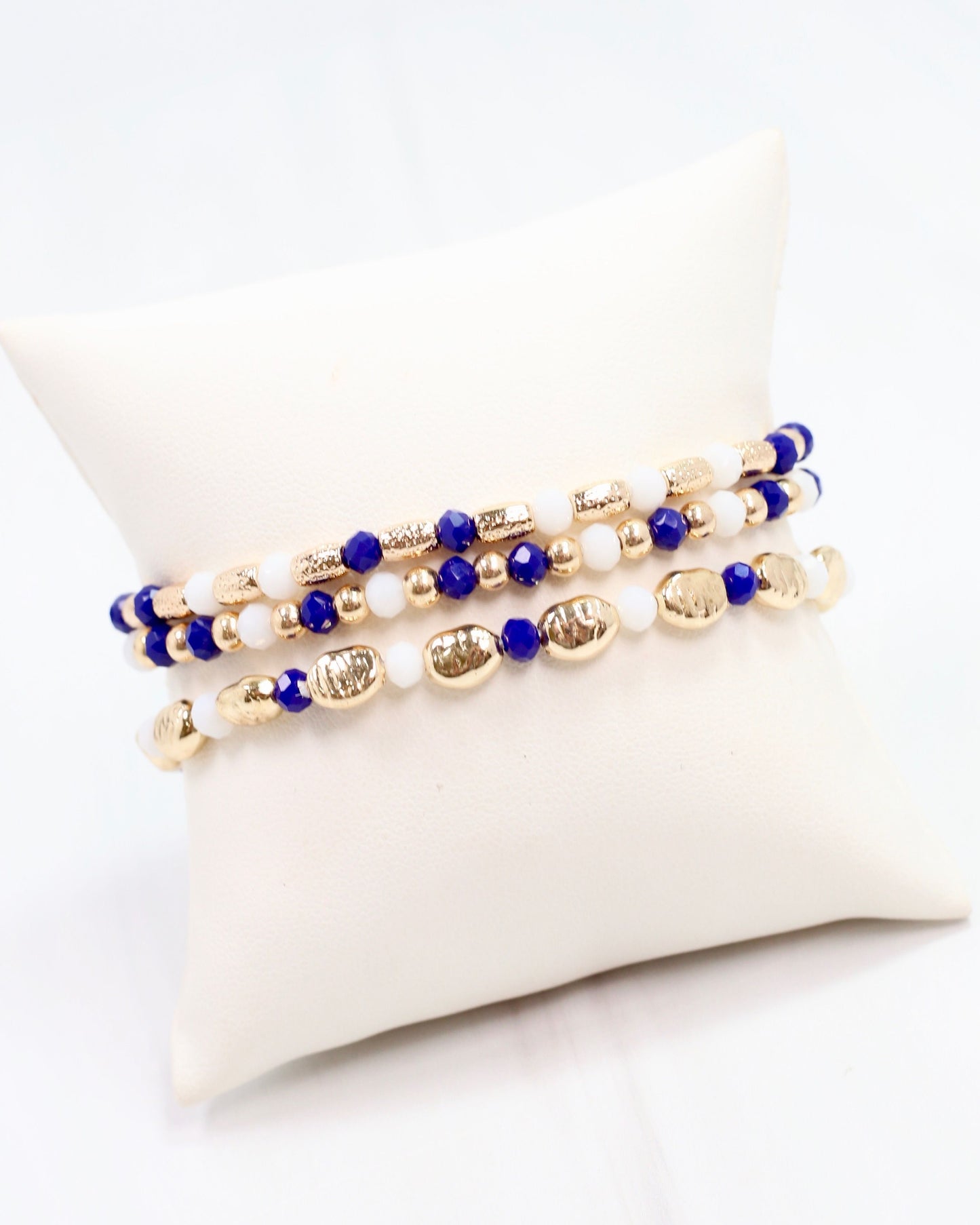 Spirit Beaded Bracelet Set Blue White