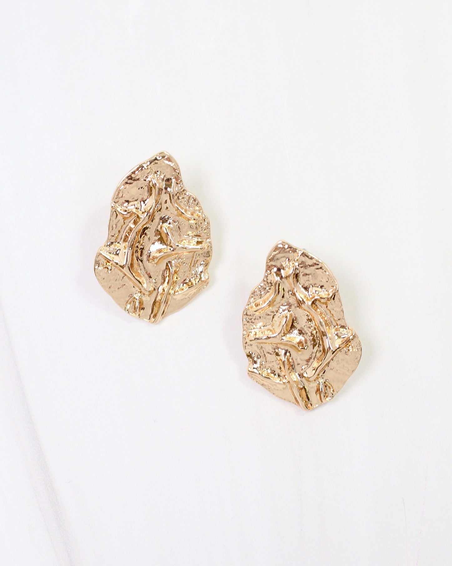 Norman Textured Post Earring Gold