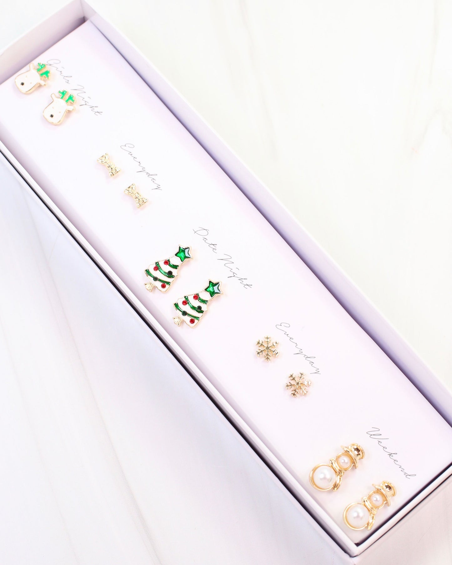 Rockin Around the Christmas Tree Earring Set Green