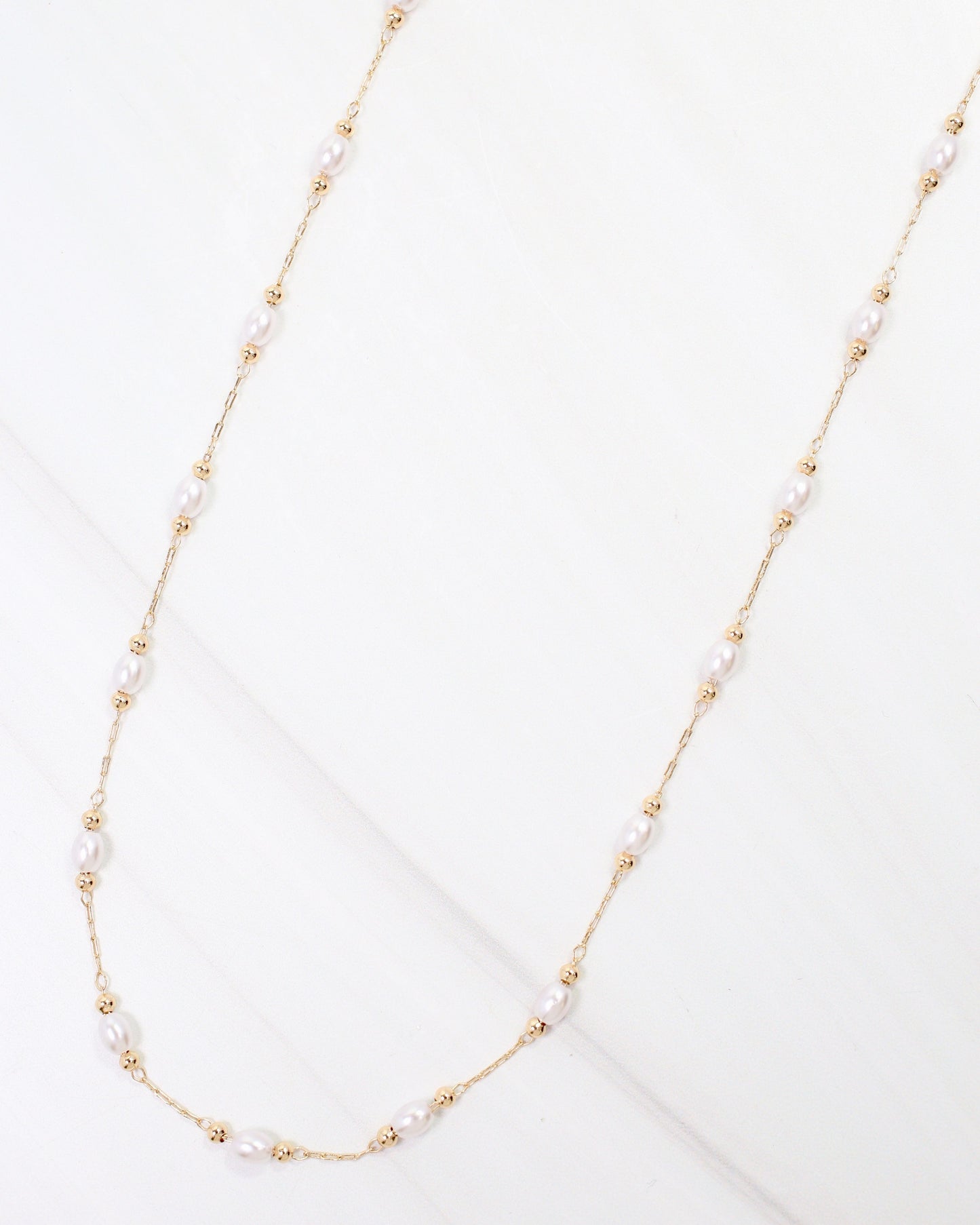 Pierre Pearl Necklace Gold