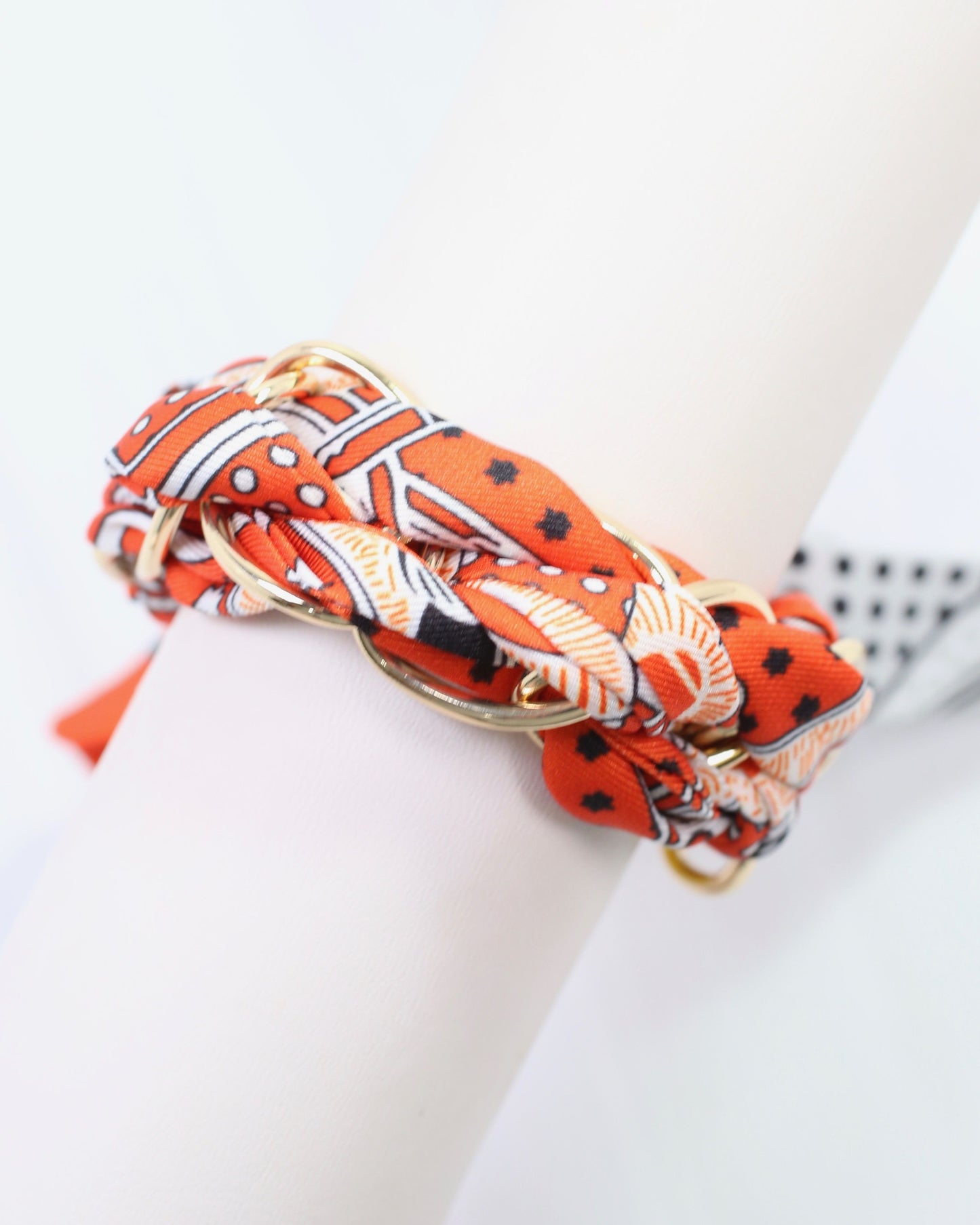 Fontana Chain Scarf Bracelet Orange