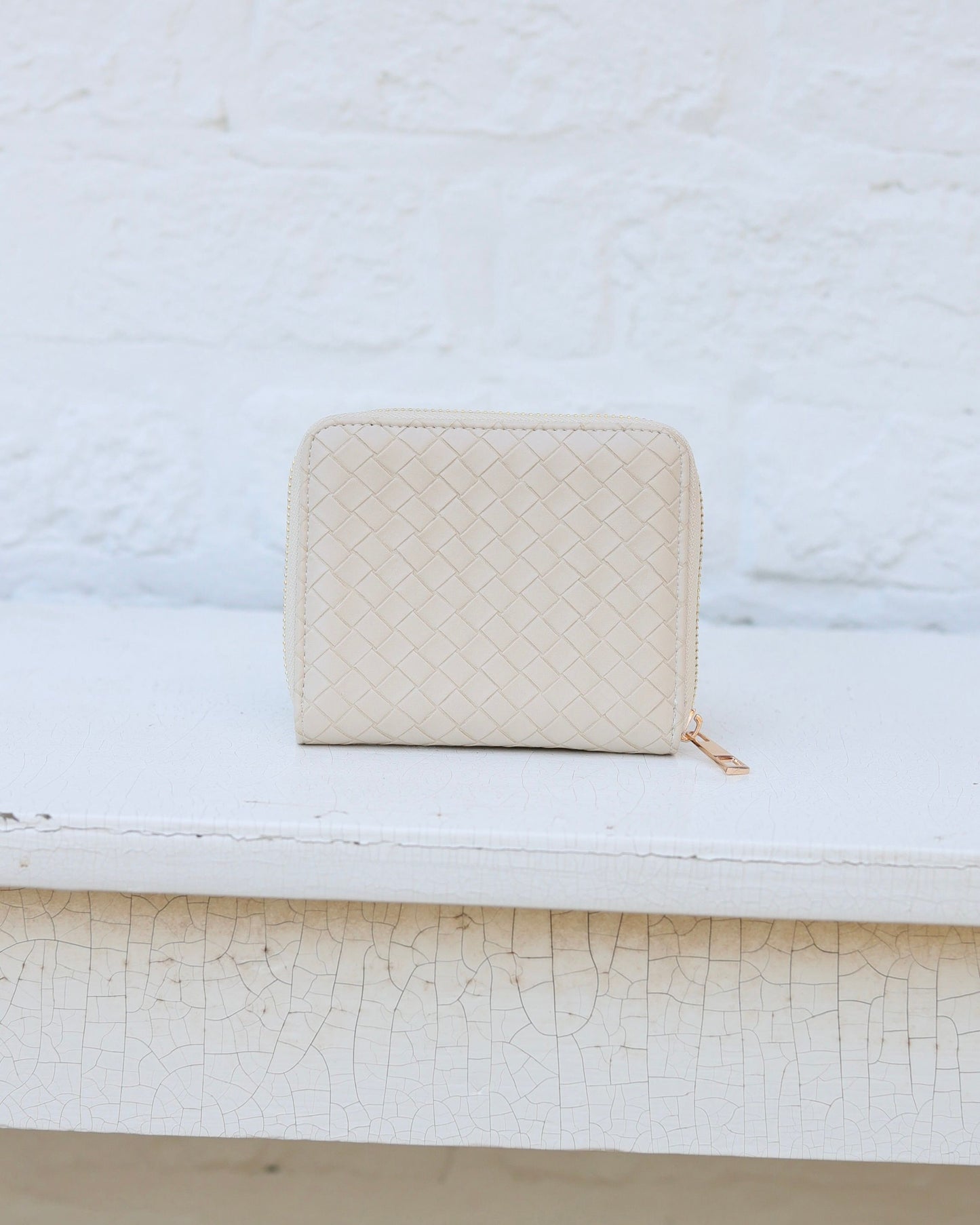 Blakely Wallet Woven Almond