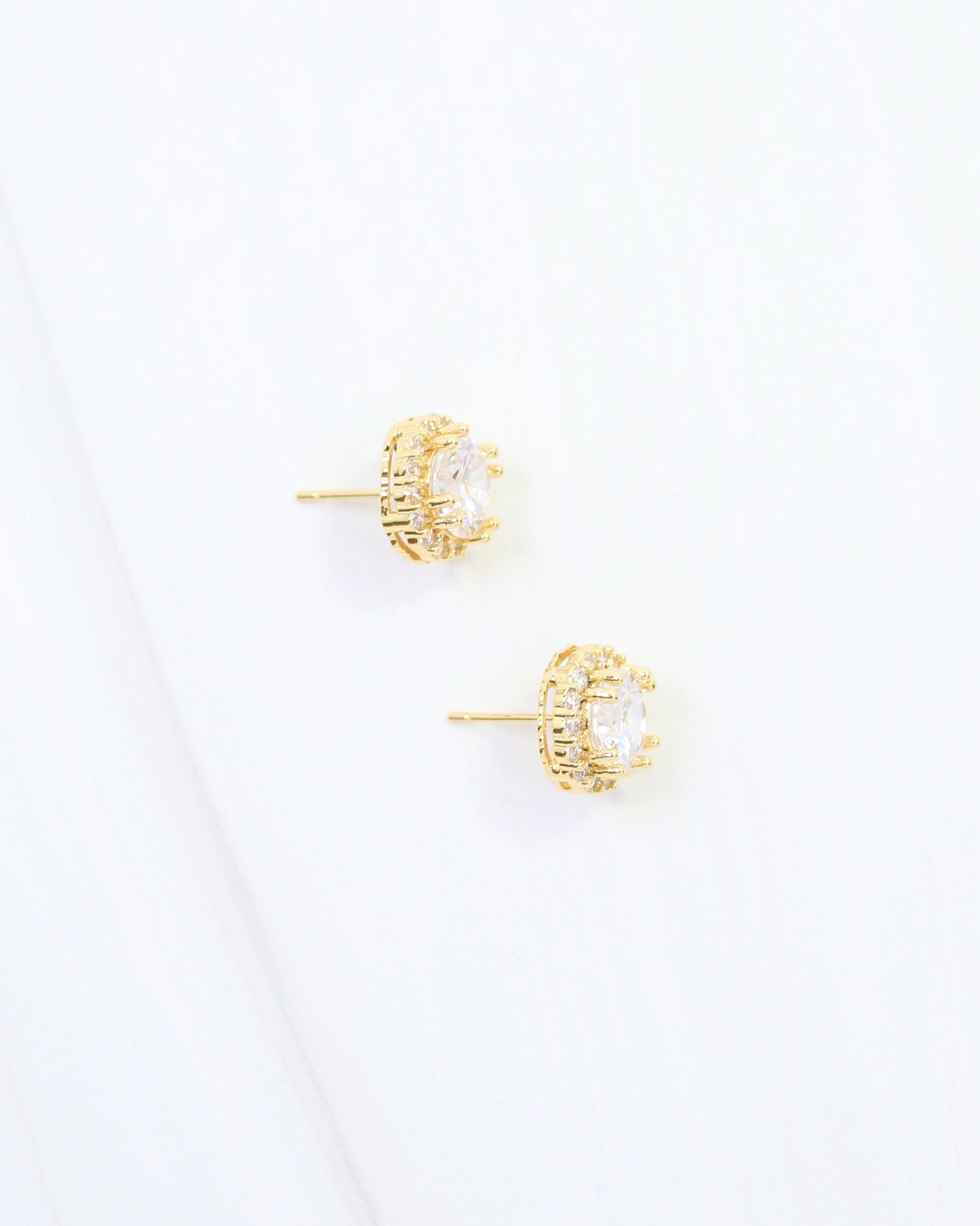 Winslow Embellished CZ Stud Earring Gold