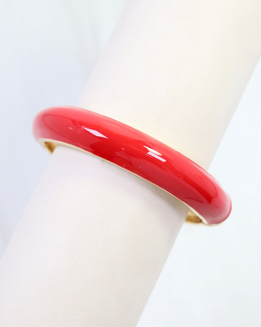 Jana Hinged Bangle Bracelet Red