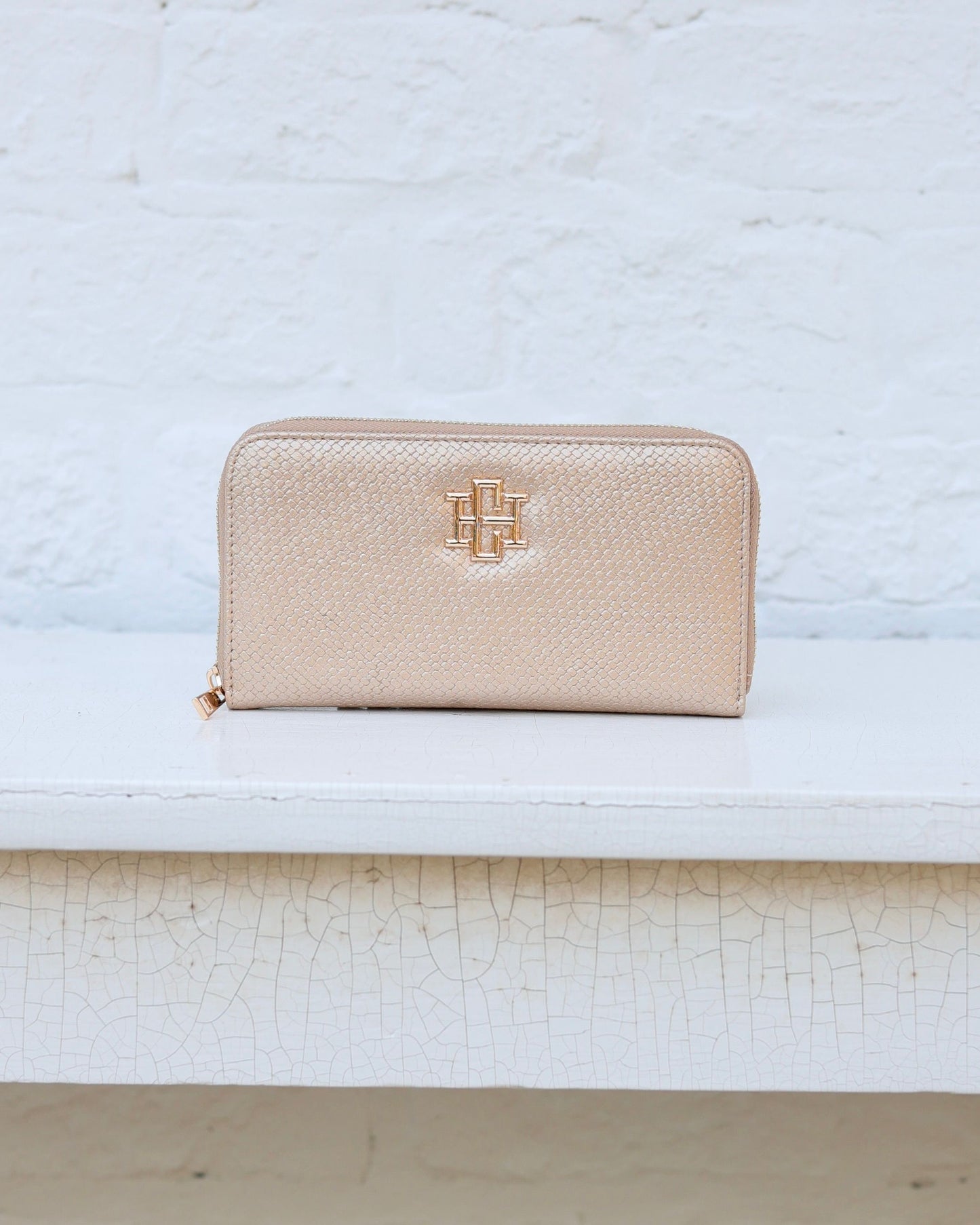 Penelope Wallet Woven Gold