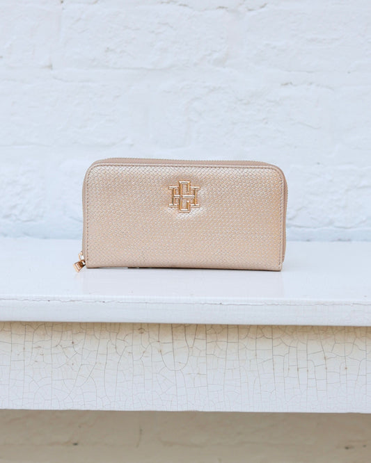 Penelope Wallet Woven Gold