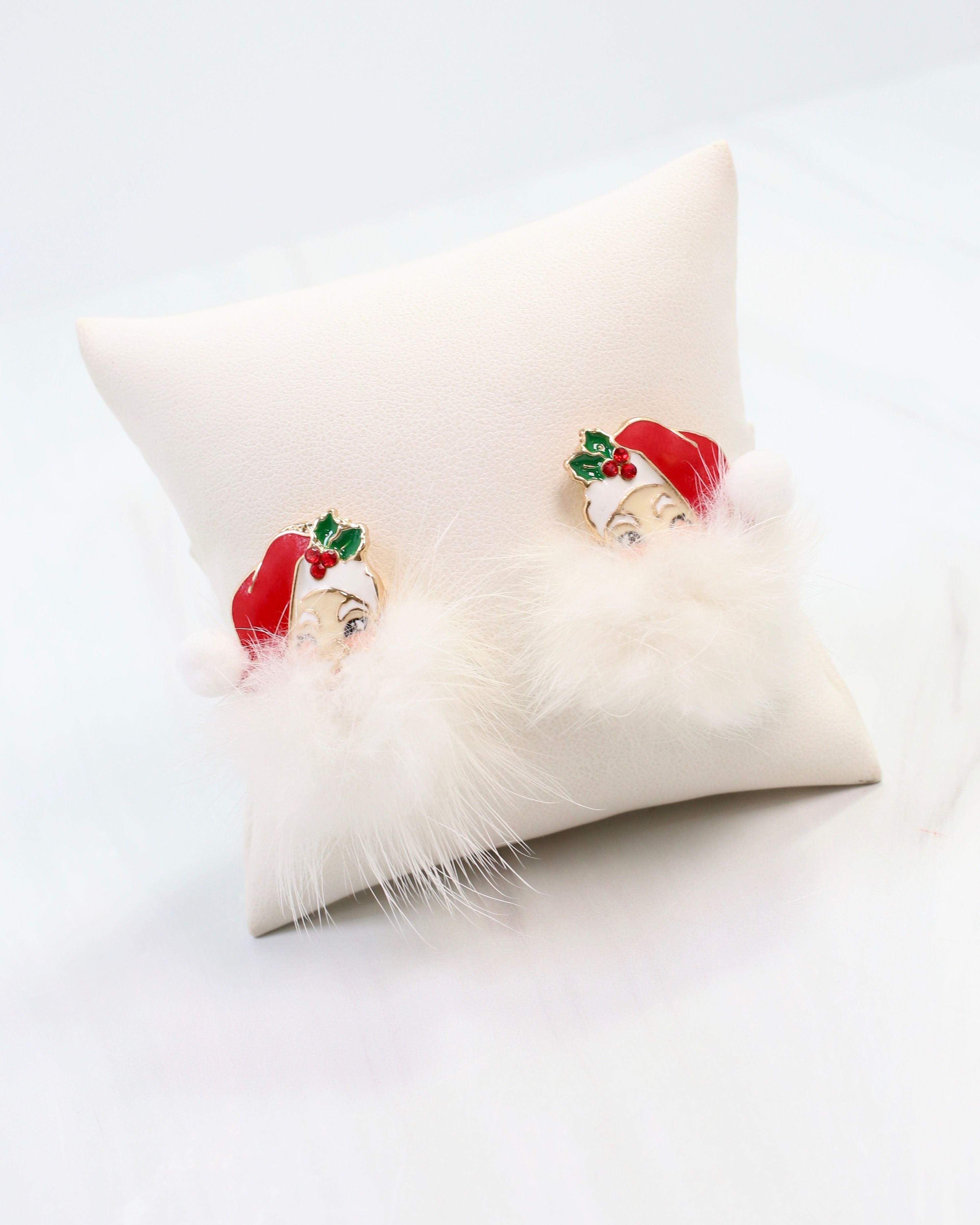 Fuzzy Santa Earring Red – Caroline Hill Wholesale