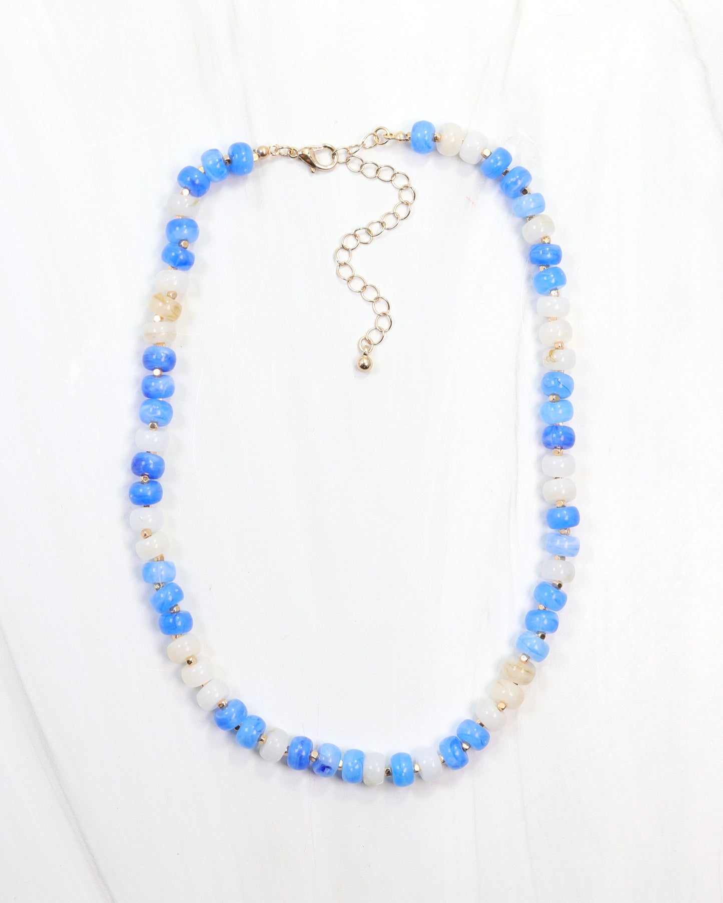Ellison Stone Necklace Blue White