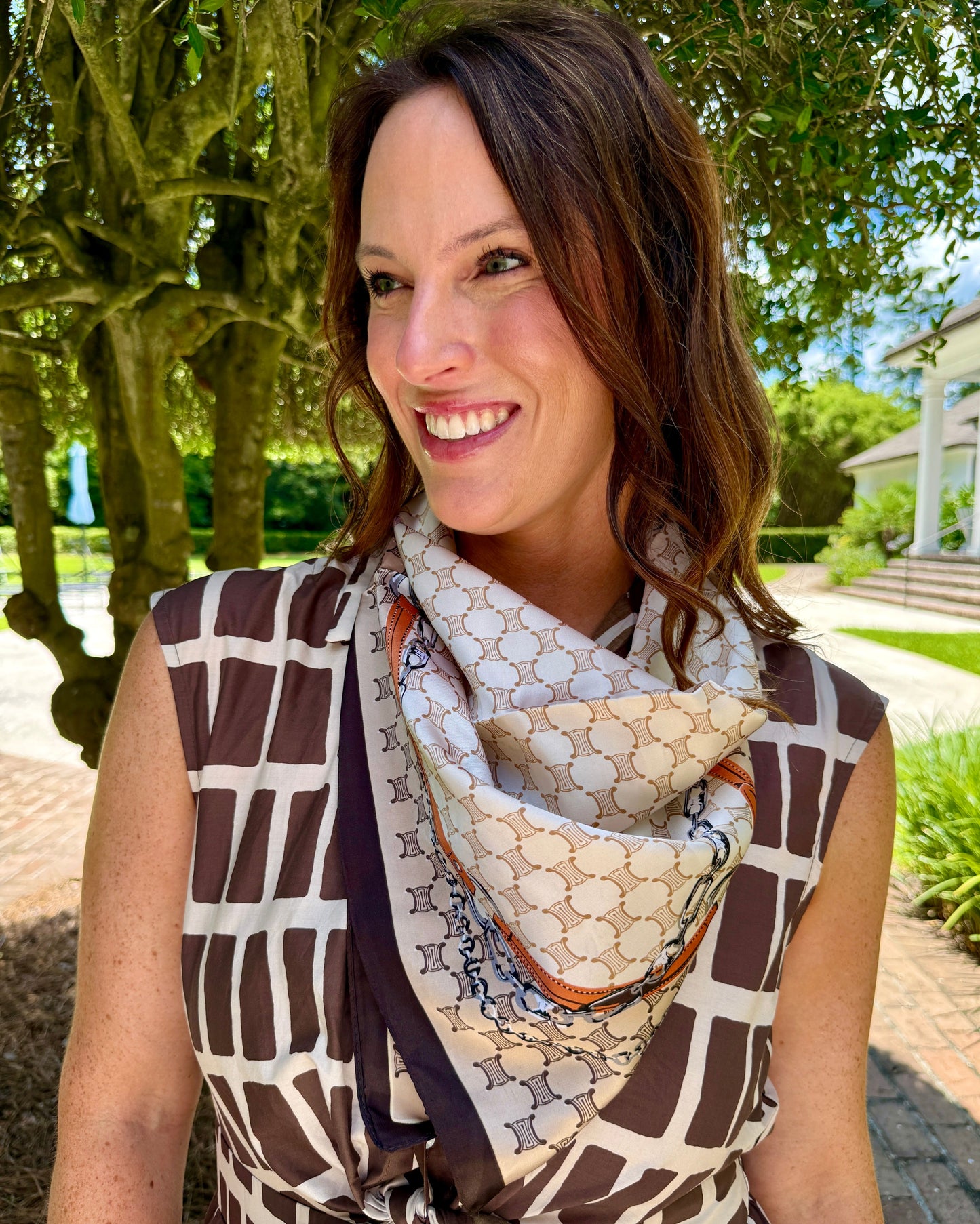 Saratoga Equestrian Scarf Beige
