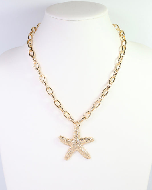 Parma Starfish Link Necklace Gold