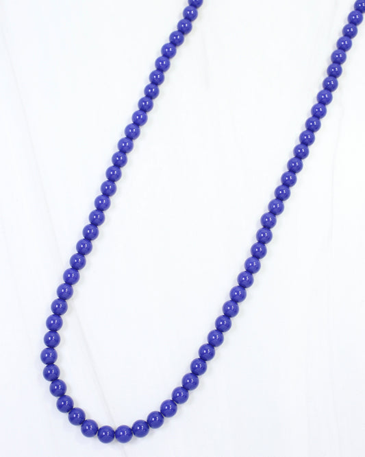 McEwen Long Beaded Necklace Navy
