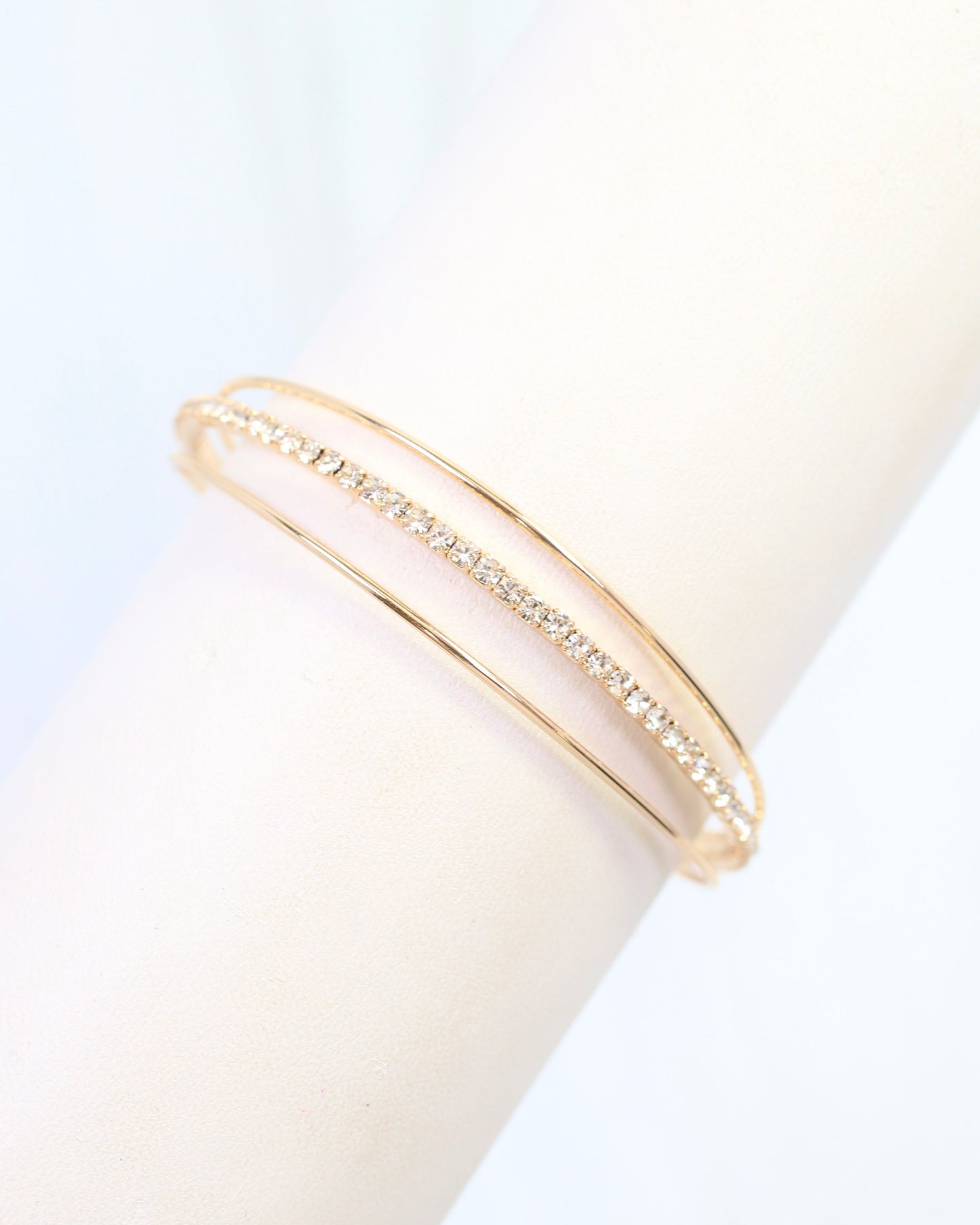 Lena CZ Cuff Bracelet WR Gold