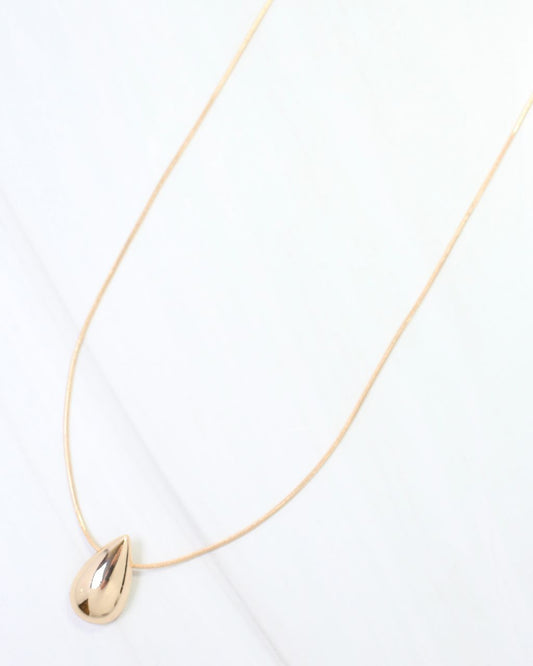 Celine Teardrop Pendant Necklace Gold