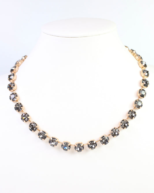 Andi Rhinestone Necklace Black Diamond