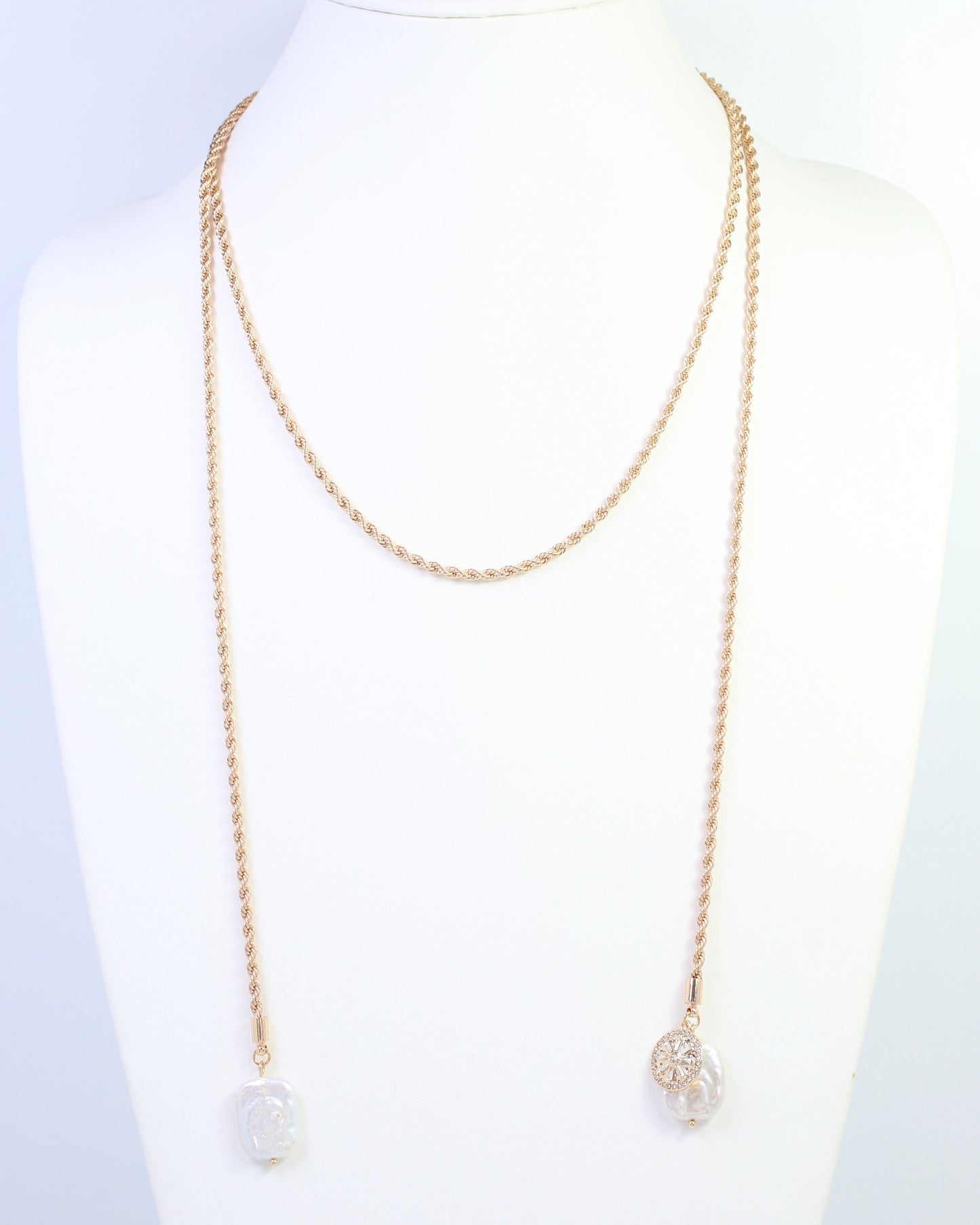 Kamille Rope Chain Wrap Necklace Gold