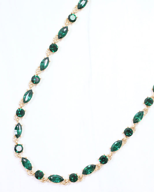 Charlie Crystal Necklace Emerald