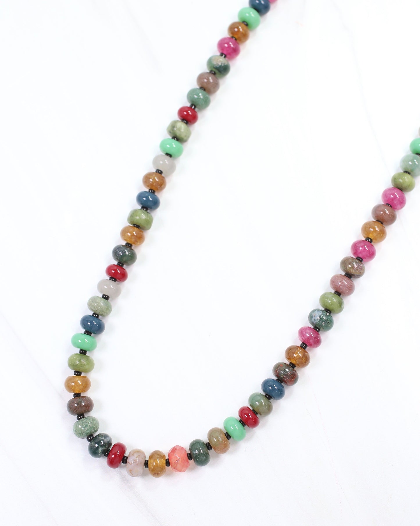 Riviera Beaded Necklace Green Multi