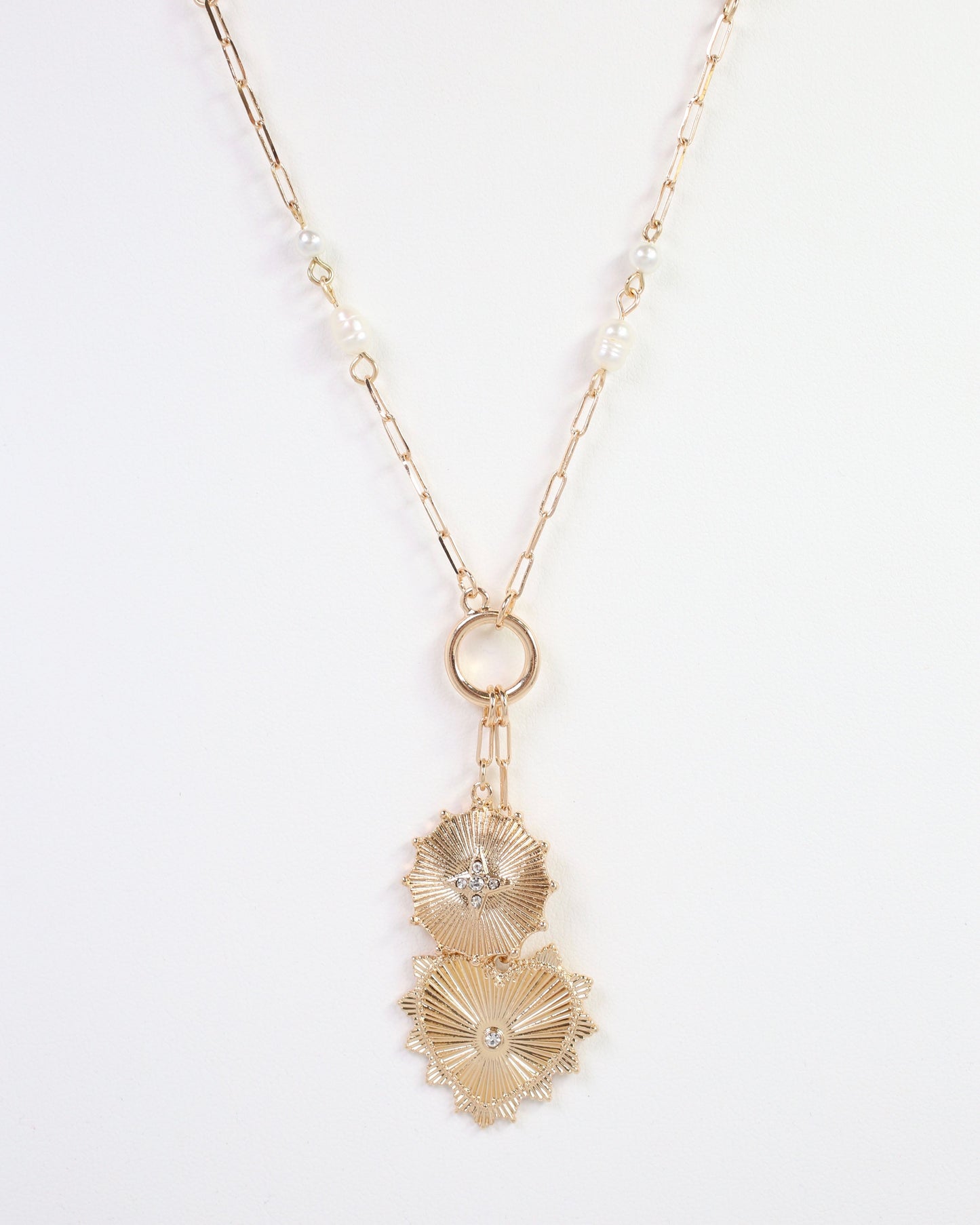 Harmon Heart Charm Necklace Gold