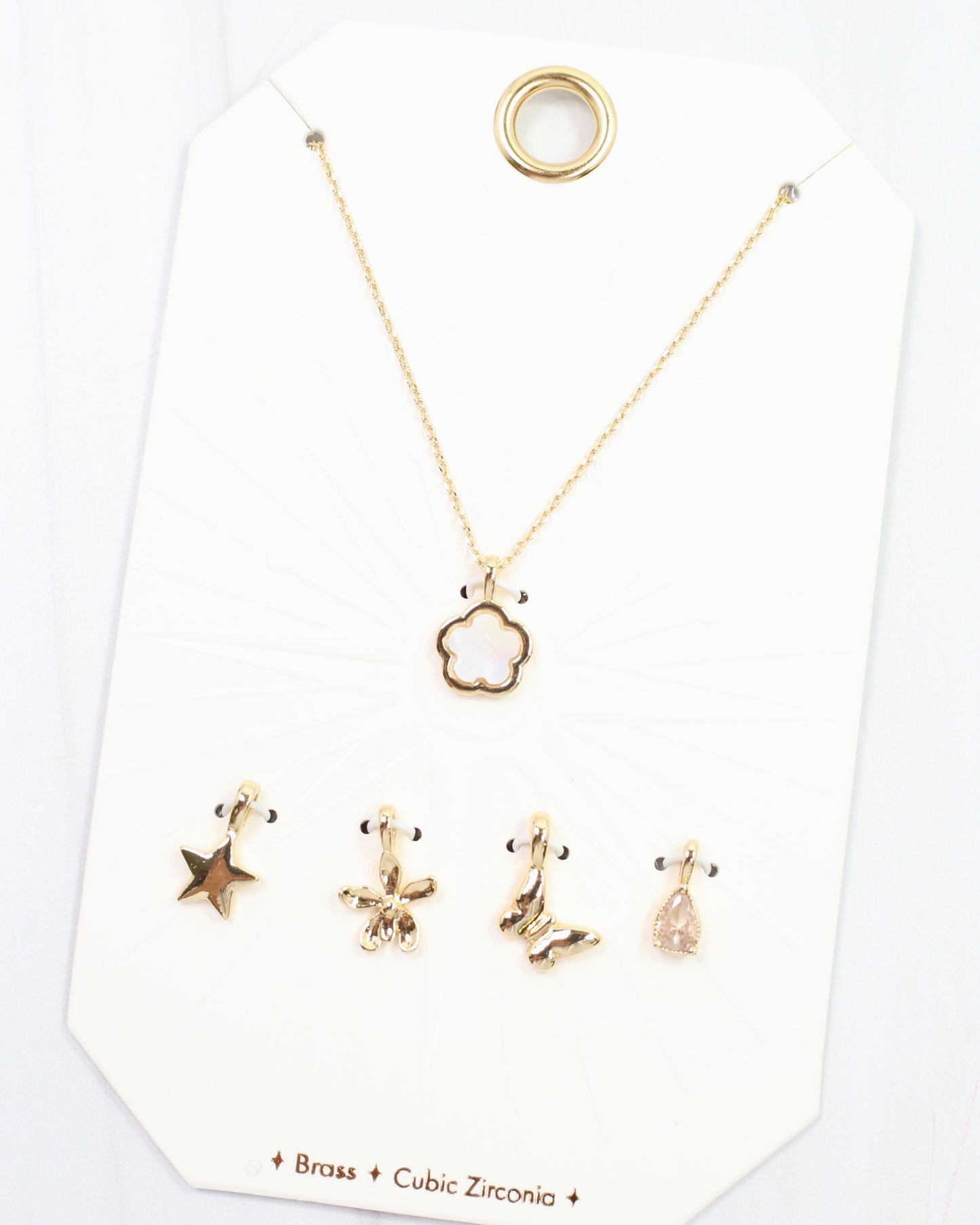Lucky Stars Charm Necklace Set Gold